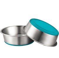 2 pcs URBUDDIES 2 Pack Stainless Steel Dog Bowls,