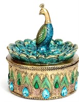 Bits and Pieces - Beautiful Peacock Trinket Box -