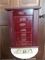 Nice Jewelry Box.  Upright Table Top Style
