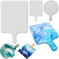 3pcs Silicone Resin Molds  Round & Rectangle
