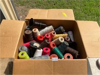 Vintage spools of polyester thread