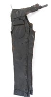 Antique S.C. Gallup Western Leather Shotgun Chaps