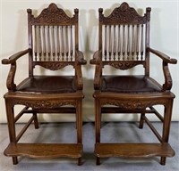 PAIR OF BISHOP'S CHAIRS