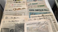 Lot Of 1960s & 1070s Newspapers