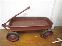 Vintage Red Metal Wagon