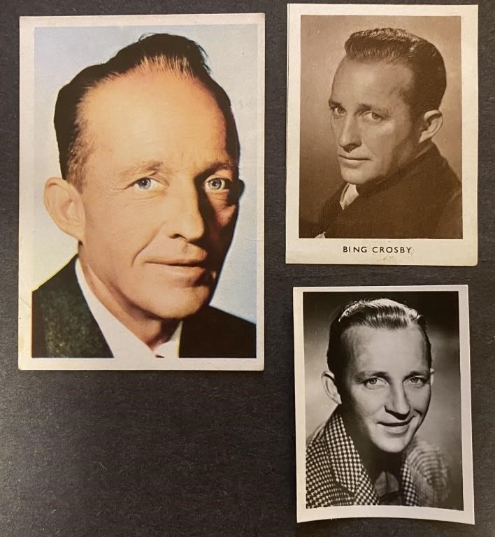 BING CROSBY : 3 x Antique German Cards