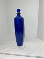 Blue Stained Glass Home Decor Bottle