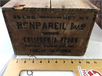 Wooden pear crate