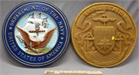 2 US Navy Plaques Signs