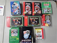 Football Card Boxes Lot of 10 with Loose Cards & -