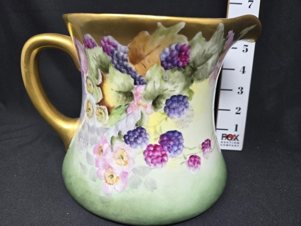 Limoges Hand Painted Pitcher