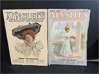 Two Ainslees Magazines August & September 1907