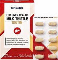 FromBio Milk Thistle + Biotin 30 Tablets 27g. BB