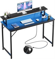 47 inch Desk with Power Outlets  Black