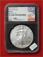 2020 American Eagle NGC MS70 1 Ounce Silver