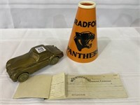 Lot of 3 Including Bradford, IL Panthers Megaphone