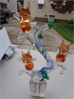 Tall and Heavy Glass Owl Decor