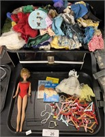 Vintage Barbie Doll, Case, Clothing & Accessories.