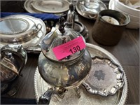 VERY LARGE LOT OF MIXED SILVERPLATE / TEA / TRAYS