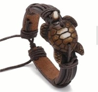 Turtle Leather Bracelet men or women