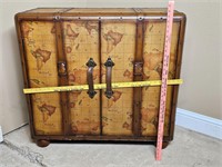 World map cabinet