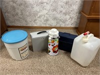 Airpot, File Boxes, Water Jug, Shortening Tub