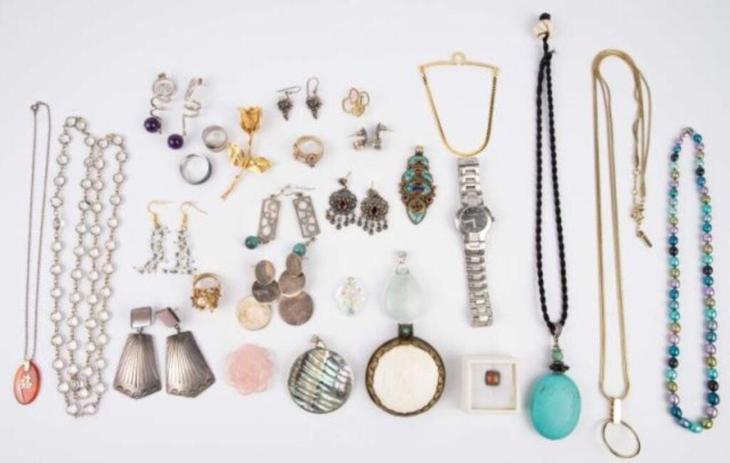 Lot of Costume & Sterling Silver Jewelry.