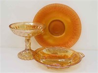 Carnival Glass (Plate, Bowls)