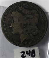 1890O Morgan Silver Dollar