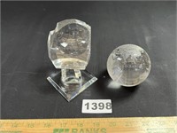 Glass Globe w/ Base-Base is Chipped