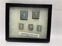 Vintage Confederate State Postage Stamps