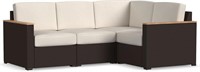 Seat Sectional, Beige/Brown