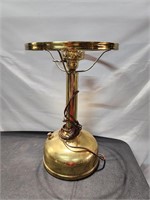 Vintage Brass Coleman Lantern Lamp Base Electric