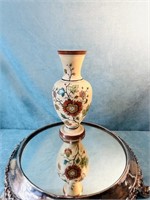 Antique Bristol Glass Beige Opaline Vase