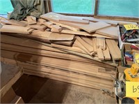 Wood Lumber Pile by Patio Door