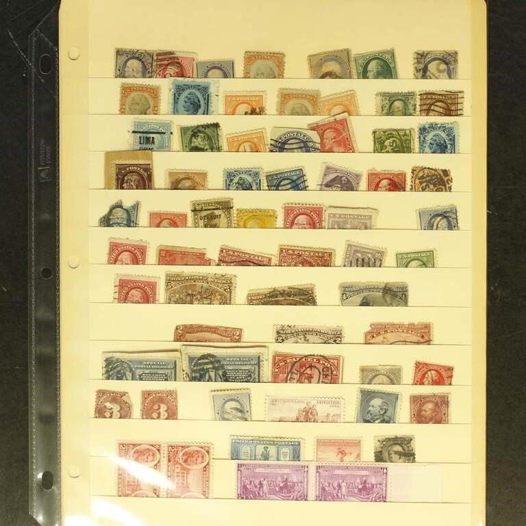 US Stamps in Stock Display Holders, including Earl