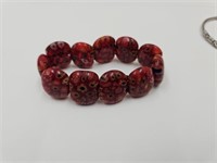 Red Murano  Glass Bracelet