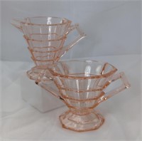 Vintage Indiana Glass Tea Room Pink UV Reactive