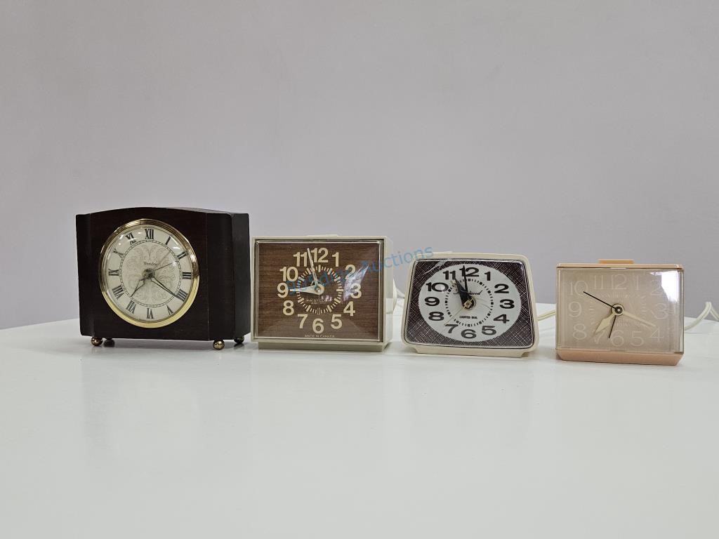 4 Westclox & Brentwood Alarm Clocks