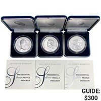 1oz Silver Presidential Medal Lot (3)
