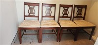 Padded Wooden Table Chairs