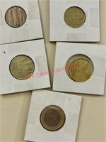 5 Foreign Coins (living room shelf)
