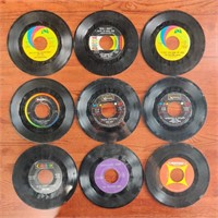 9 Assorted 45 Records