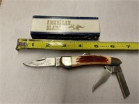 American blade genuine bone stag pocket knife