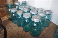 Blue Ball Jars w/ lids