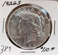 1926S  Peace Dollar
