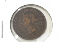 P E I 1 Cent  1871, Vf