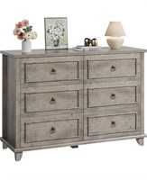 GAOMON 6 Drawer wooden Dresser for Bedroom