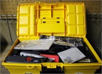 Yellow Tool Box & Contents of Hobby Craft items
