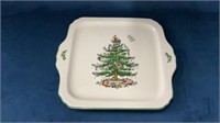Spode Christmas Tree Sculpted Square Serving Tray